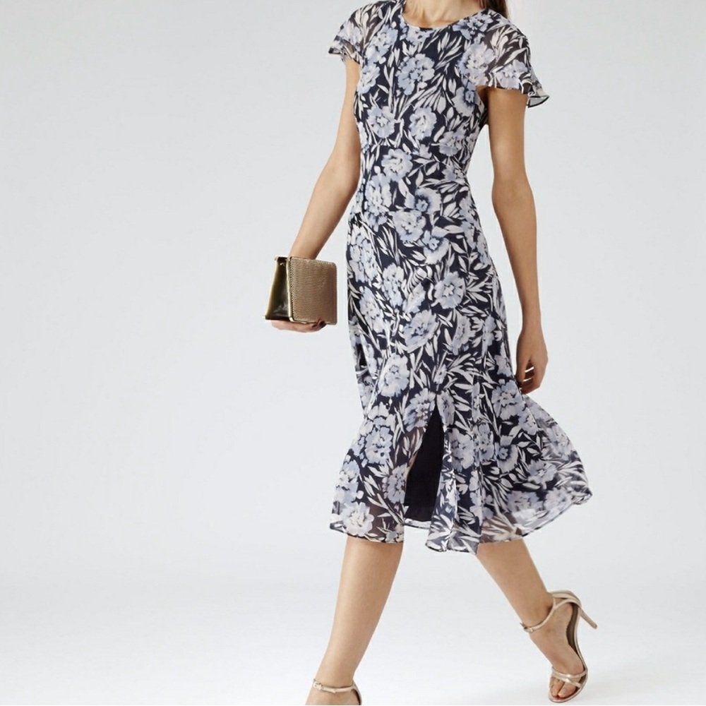 Reiss Midi Floral Dress
